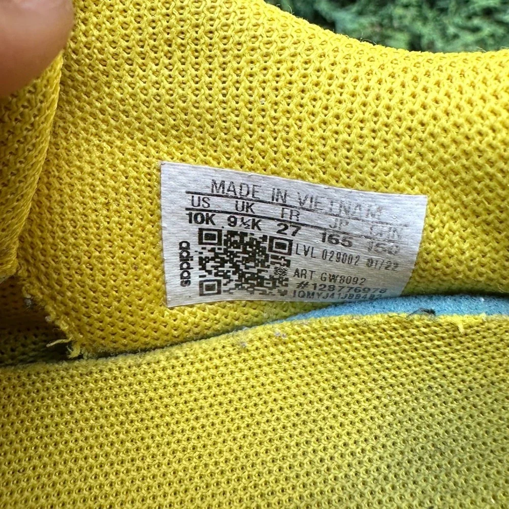 Adidas x LEGO Sport Toddler Boy Shoes Size 10 Yellow Black Sneakers